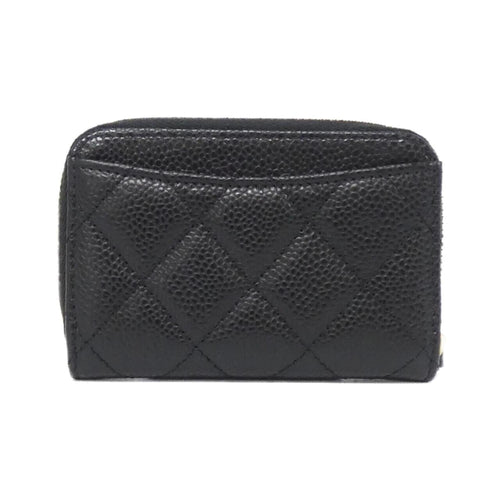 Chanel Black Grained Calfskin Coin Purse/Coin Case (Pre-Owned)