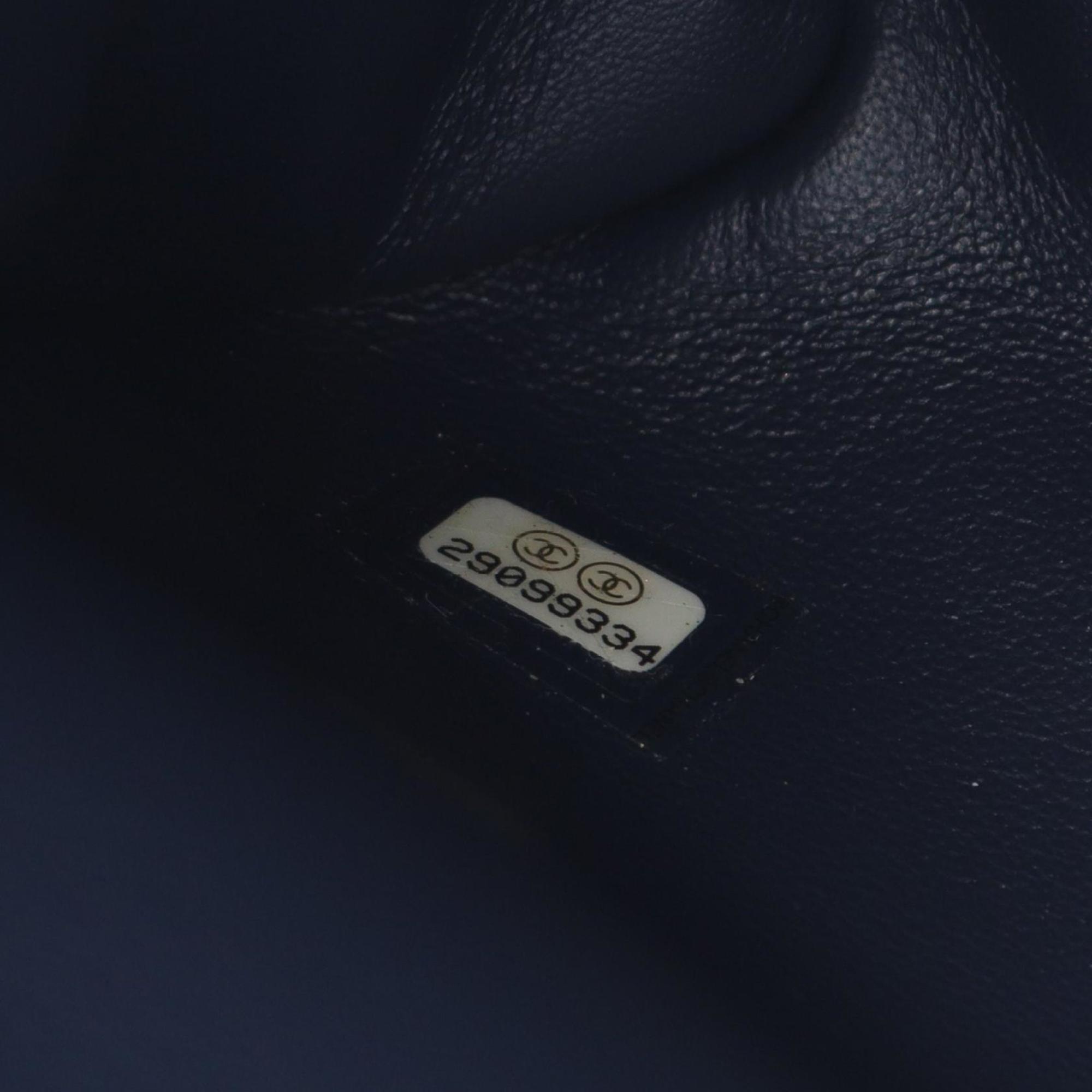 Chanel Navy Leather Shoulder Bag (Pre-Owned)