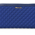 Prada Blue Bluette Tessuto Long Wallet (Bi-Fold) (Pre-Owned)