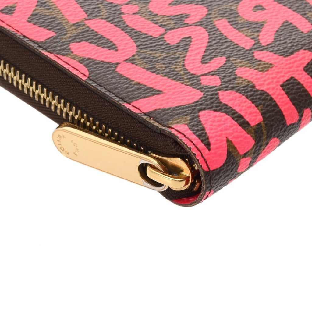 Louis Vuitton Monogram Graffiti Fuchsia Monogram Monogram Graffiti Long Bill Wallet (Bi-Fold) (Pre-Owned)