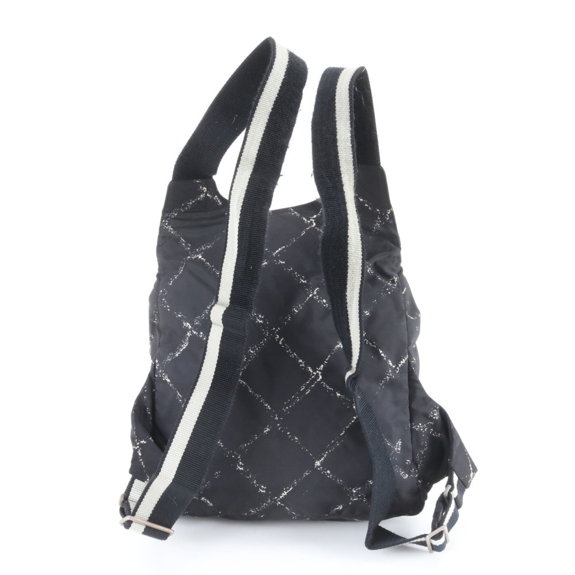 Chanel Travel Line Black White Backpack (Pre-Owned)