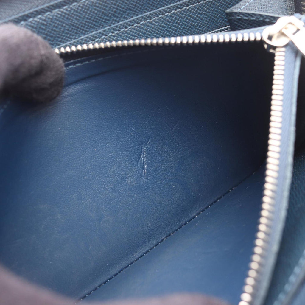 Louis Vuitton Navy Ocean Taiga Leather Long Wallet (Bi-Fold) (Pre-Owned)