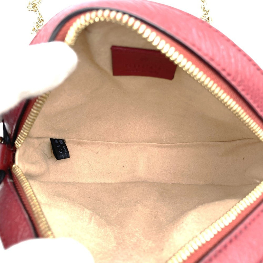 Gucci Gg Marmont Navy Red Color Suede Leather Shoulder Bag (Pre-Owned)