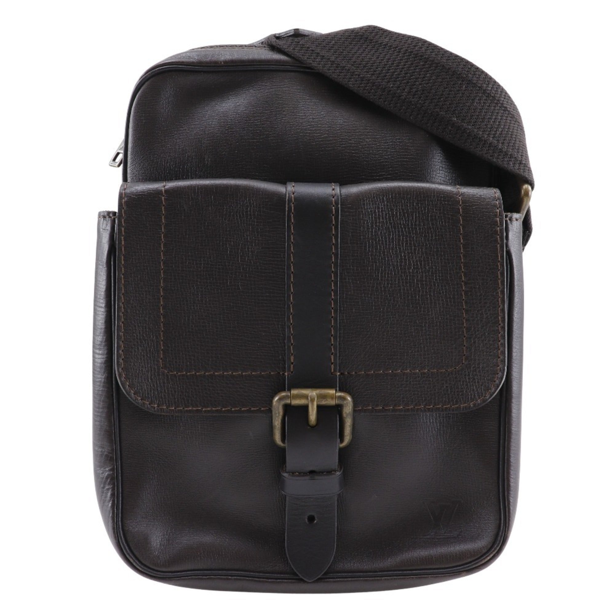 Louis Vuitton Brown Coffee Leather Shoulder Bag (Pre-Owned)