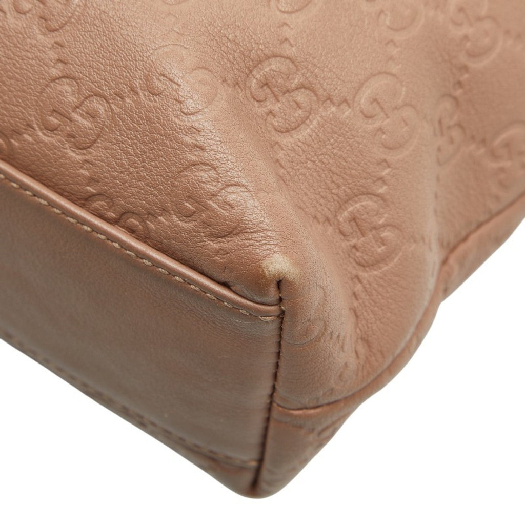 Gucci Beige Leather Handbag Tote Bag (Pre-Owned)