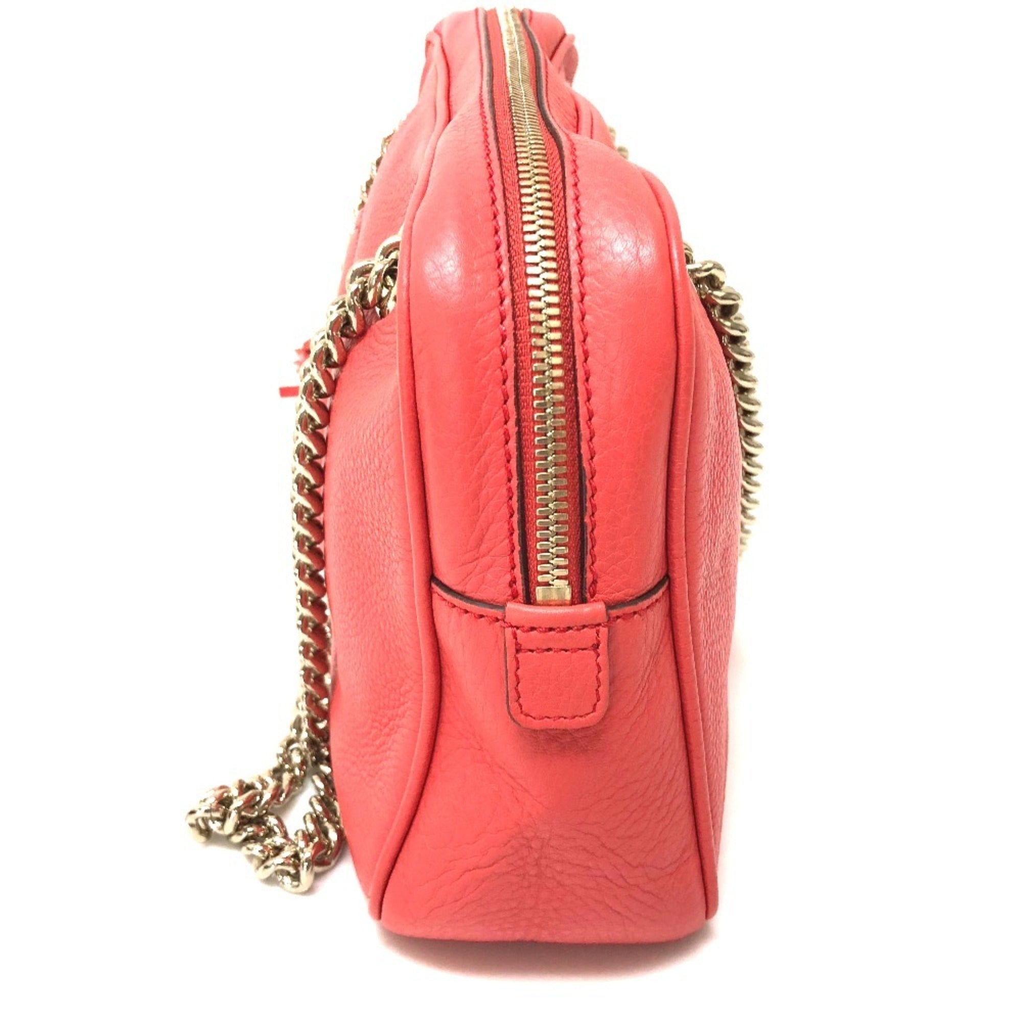 Gucci Soho Pink Leather Shoulder Bag (Pre-Owned)