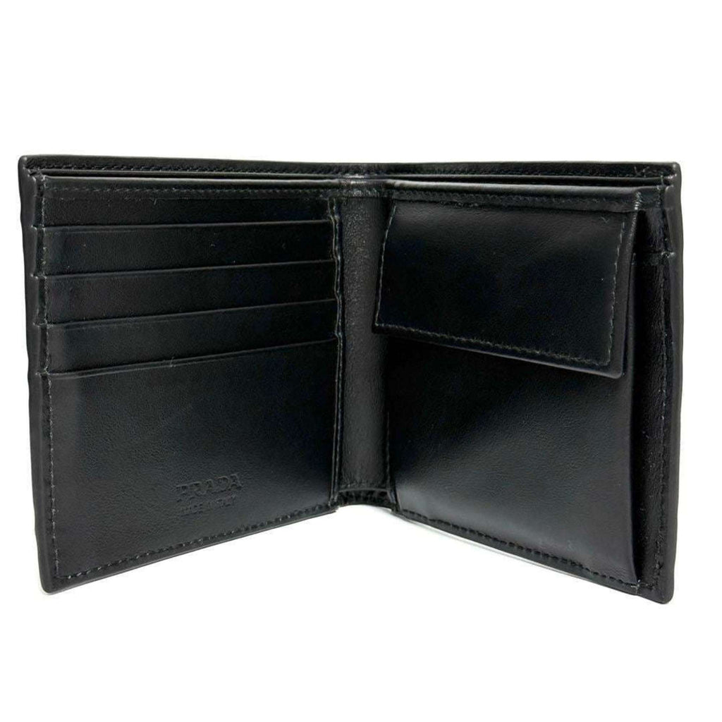 Prada Black Leather Wallet (Bi-Fold) (Pre-Owned)