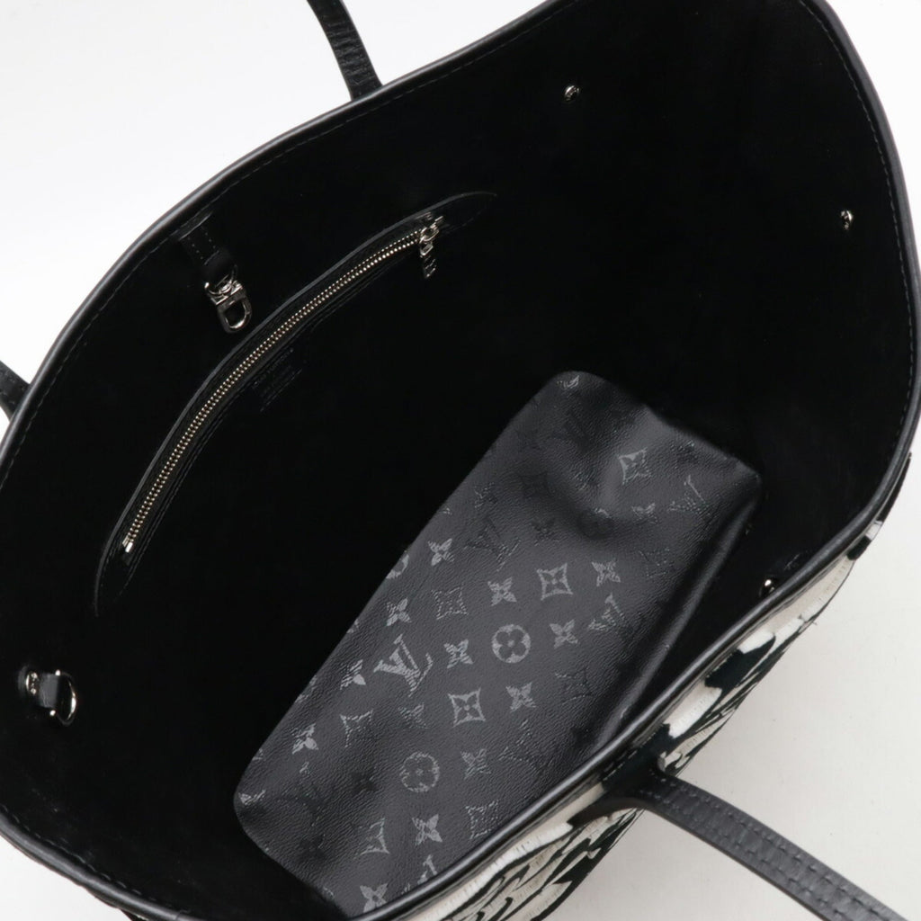 Louis Vuitton Black Monogram White Monogram Pouch Shoulder Bag Tote Bag (Pre-Owned)