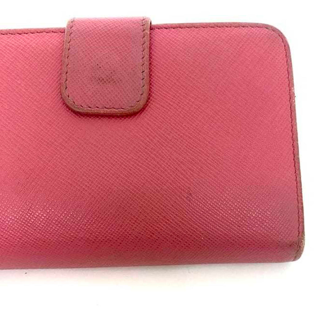 Prada Pink Saffiano Metal Wallet (Bi-Fold) (Pre-Owned)