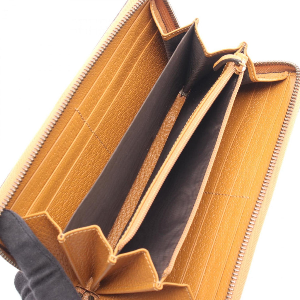 Gucci Beige Brown Multi-Color Gg Supreme Leather Long Wallet (Bi-Fold) (Pre-Owned)
