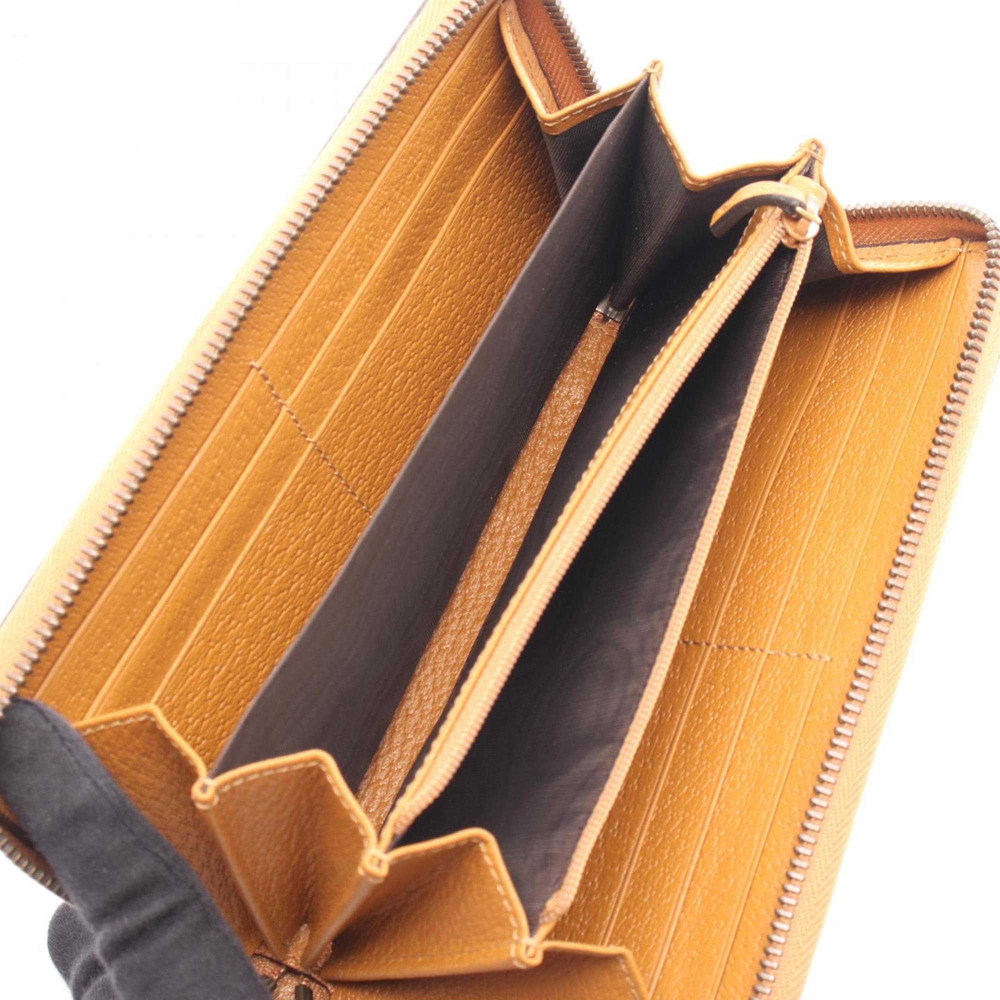 Gucci Beige Brown Multi-Color Gg Supreme Leather Long Wallet (Bi-Fold) (Pre-Owned)