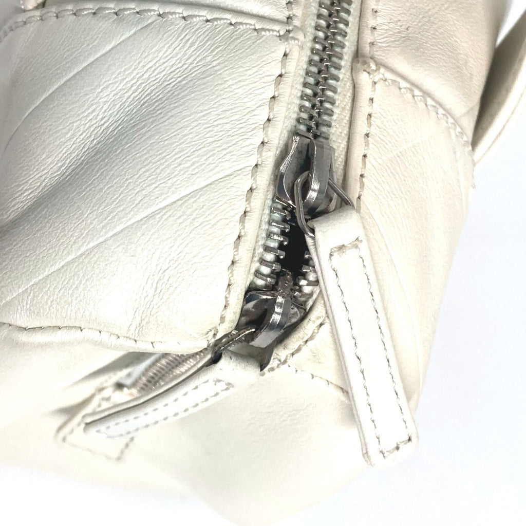 Chanel White Leather Boston Bag (Pre-Owned)