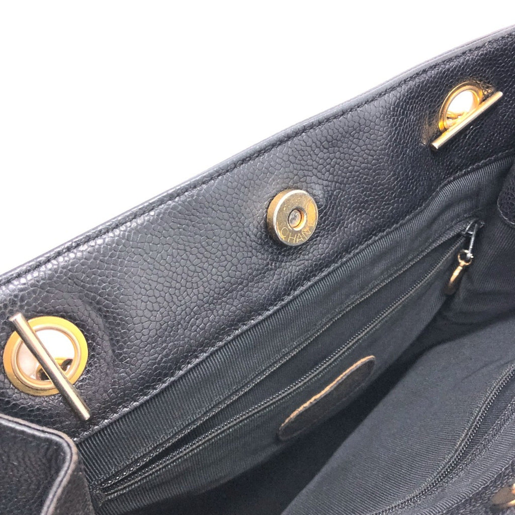 Chanel Black Leather Tote Bag (Pre-Owned)