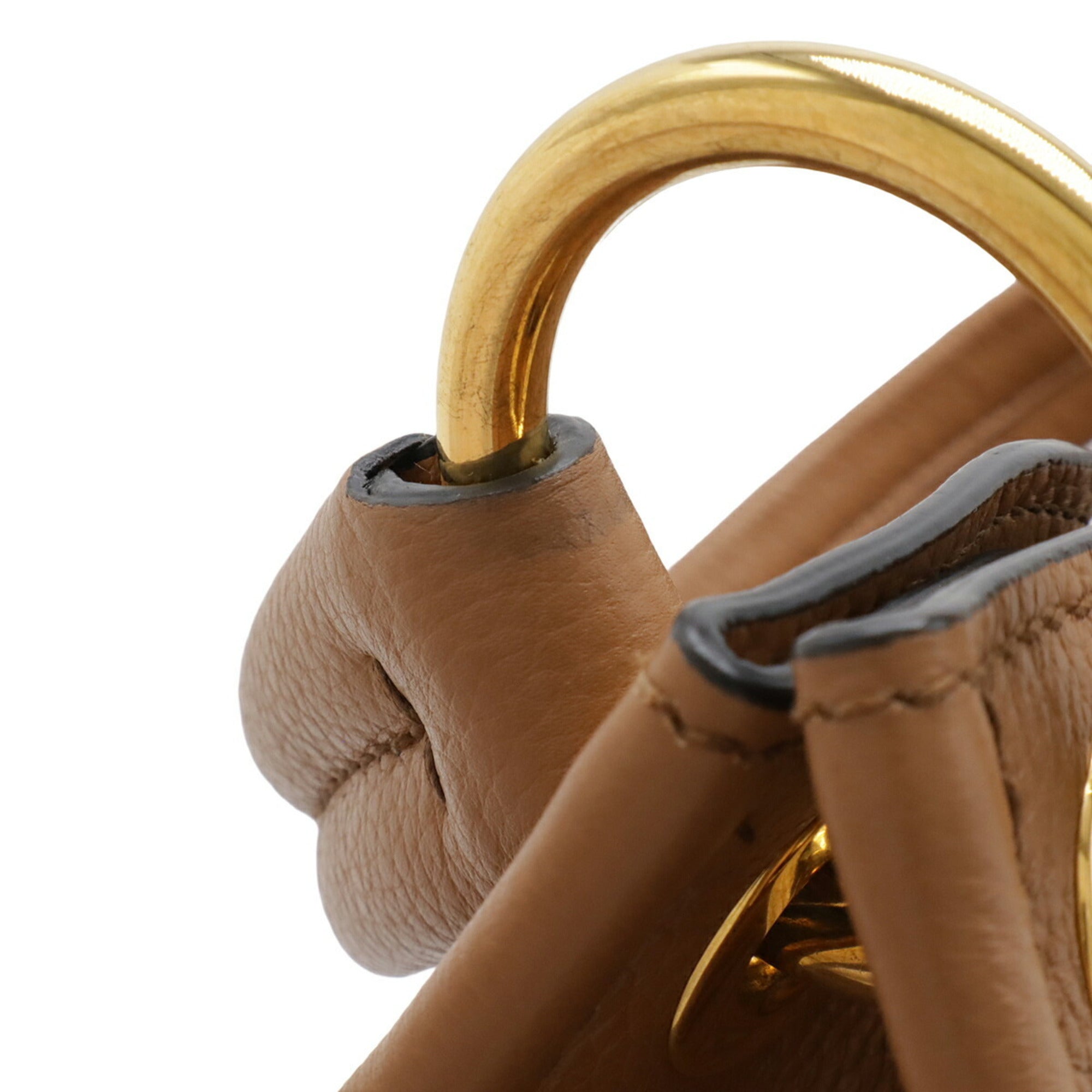 Prada Camel Leather Shoulder Bag (Pre-Owned)