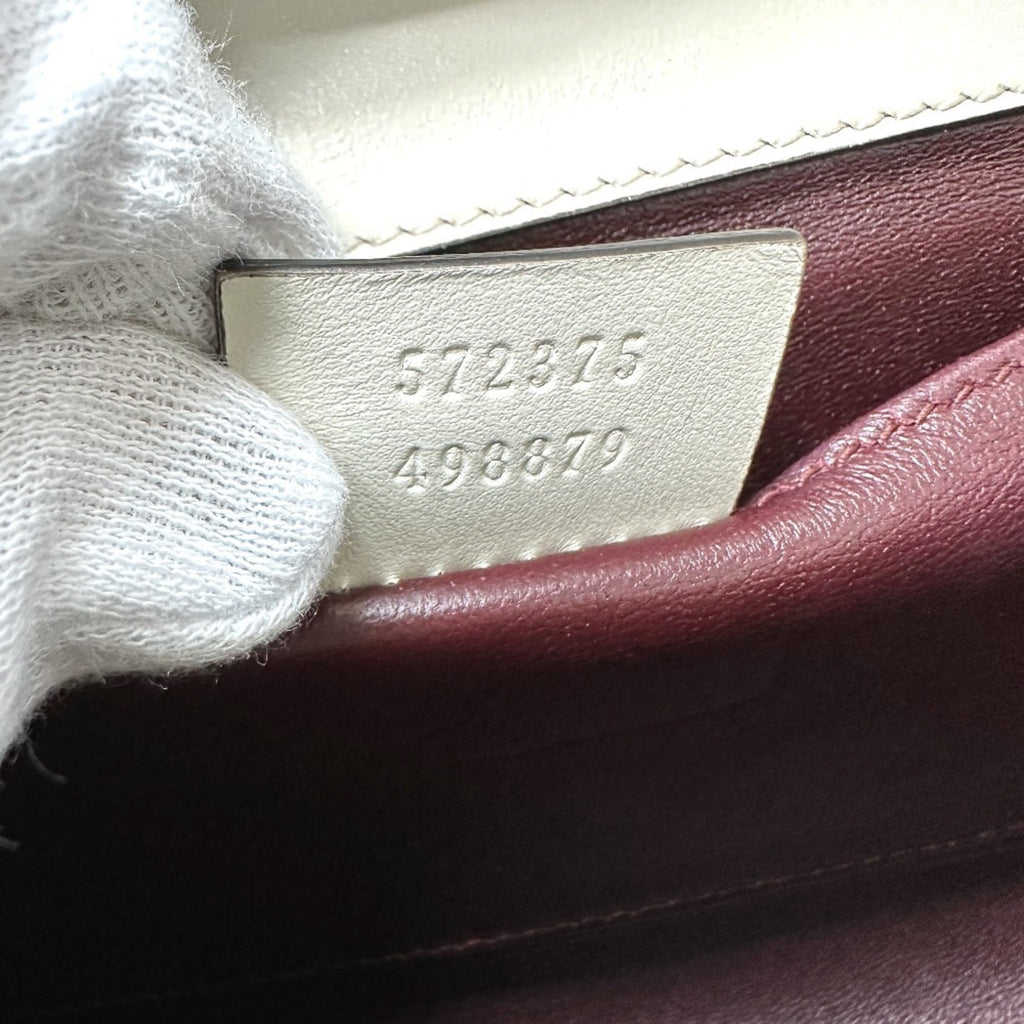 Gucci Off-White Leather Shoulder Bag (Pre-Owned)