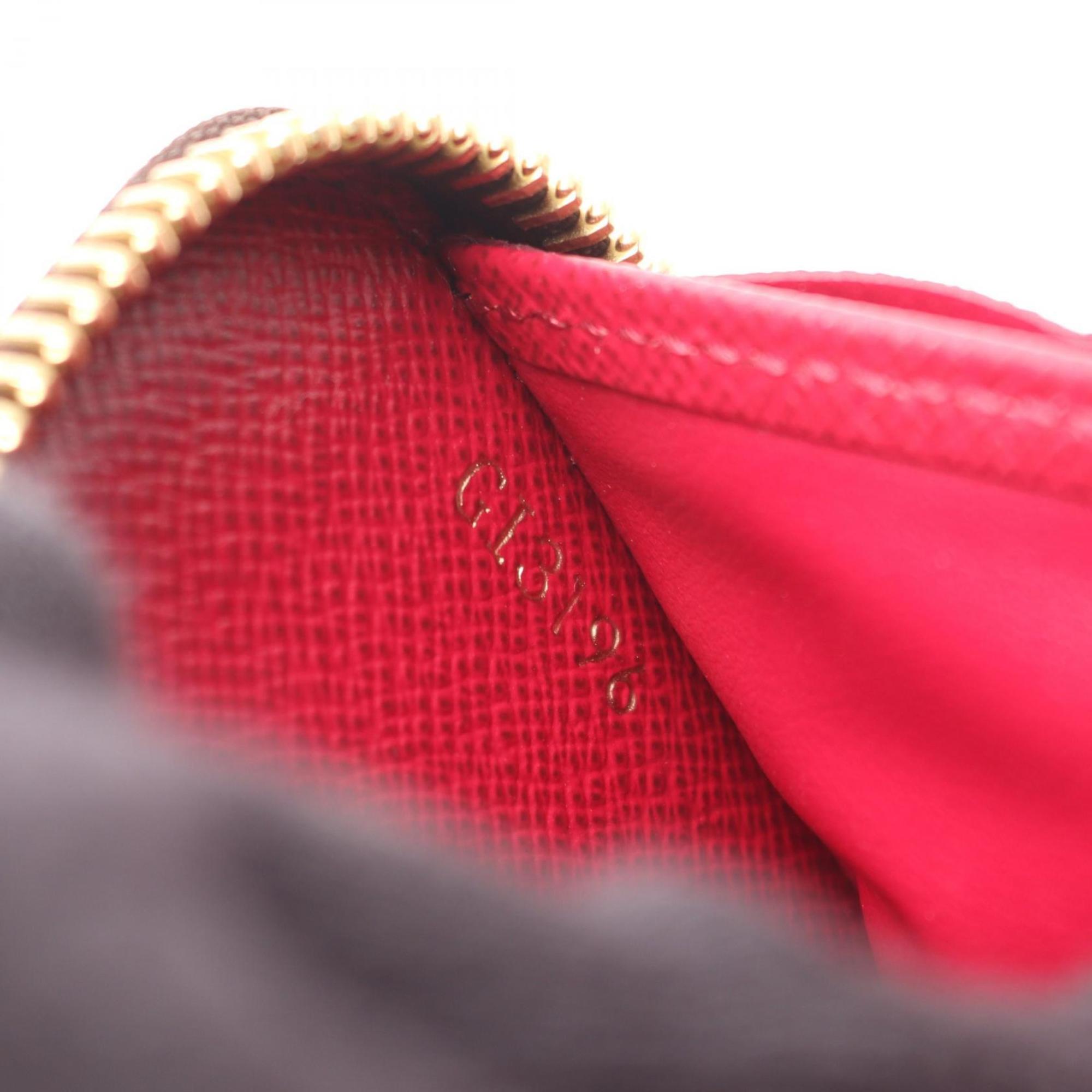 Louis Vuitton Brown Fuchsia Pink Pvc Coated Canvas Leather Long Wallet (Bi-Fold) (Pre-Owned)