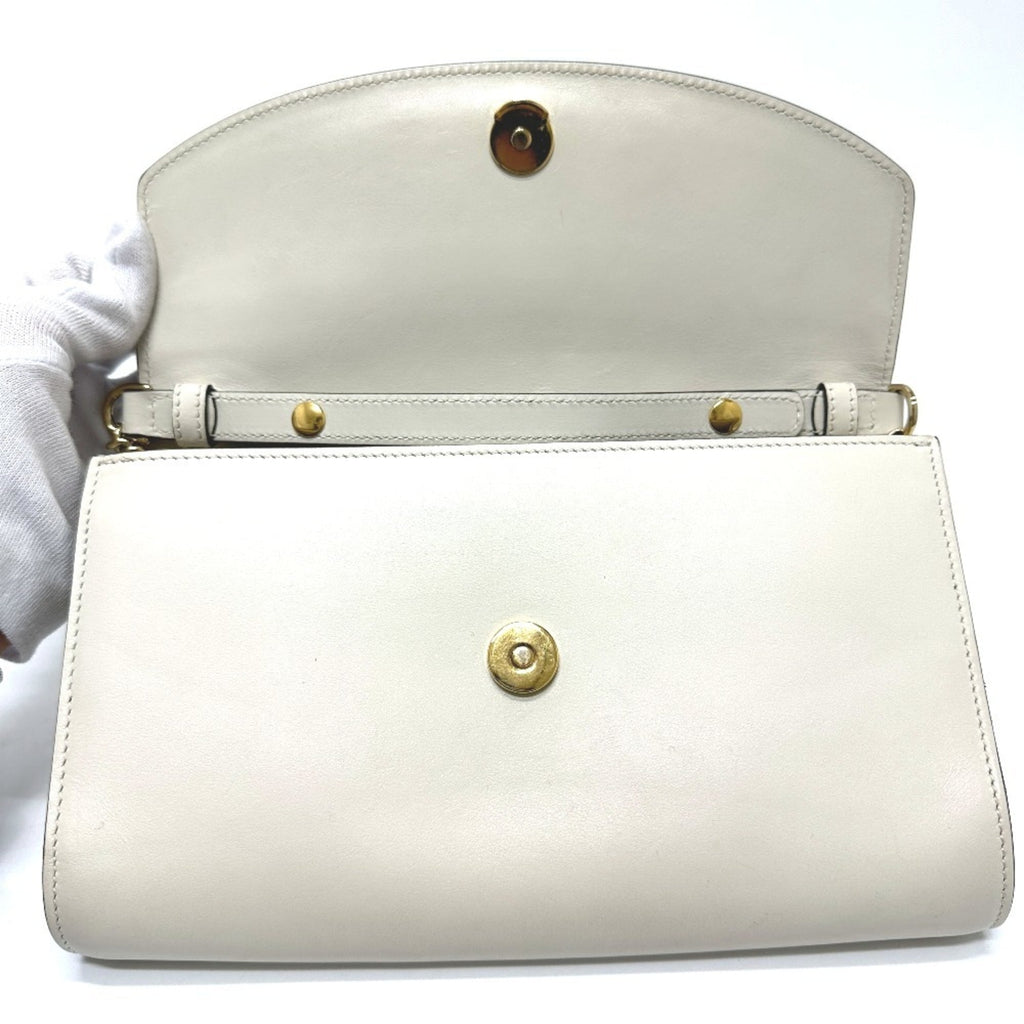Gucci Off-White Leather Shoulder Bag (Pre-Owned)