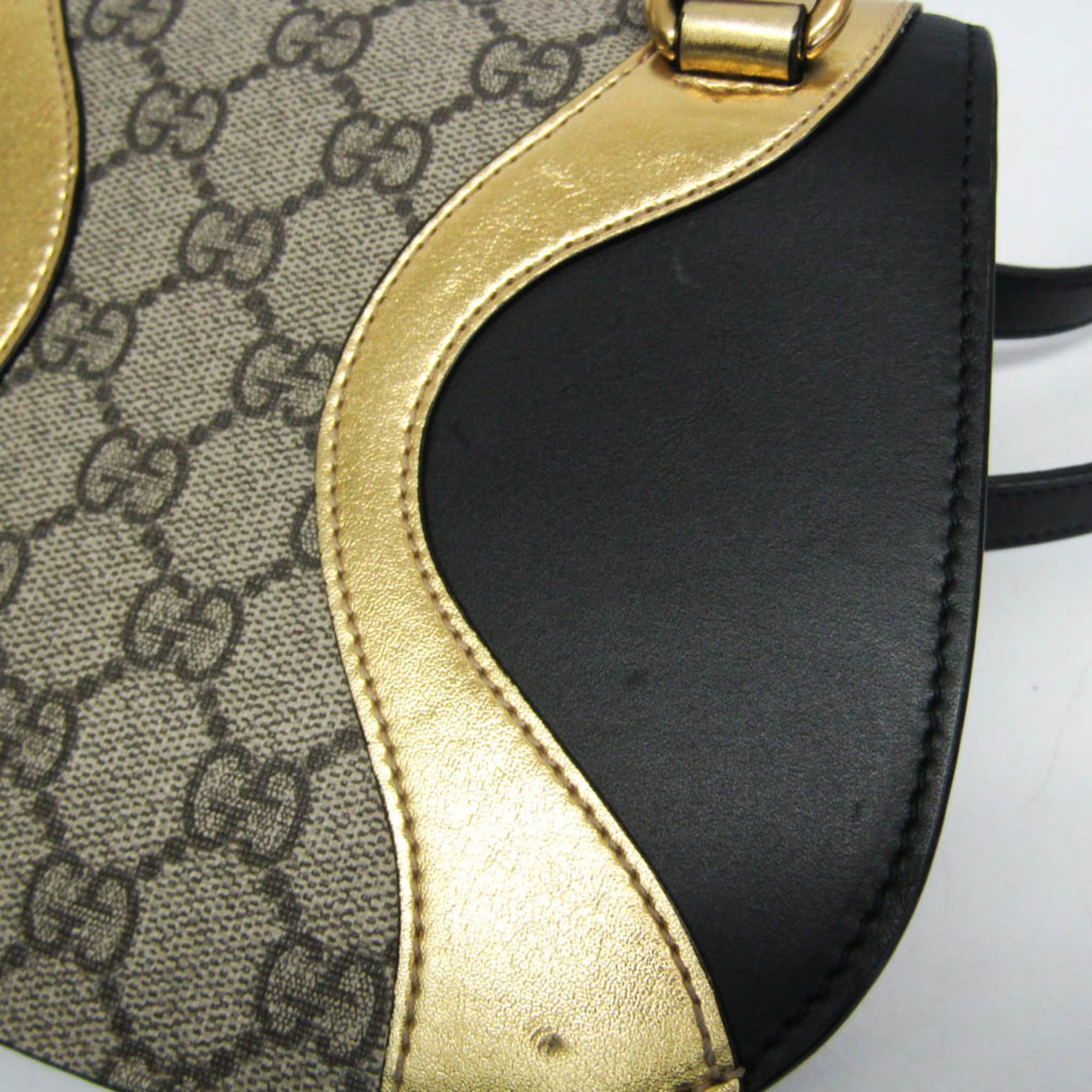 Gucci Osiride Shoulder Bag Gg Coated Canvas And Leather Beige Canvas Shoulder Bag Bag (Pre-Owned)