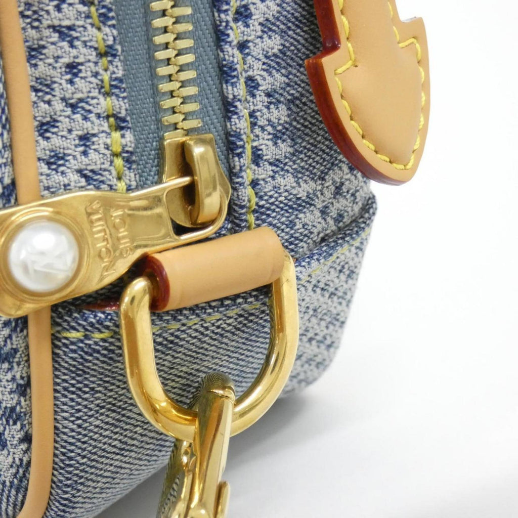 Louis Vuitton Blue Cotton Canvas Shoulder Bag (Pre-Owned)