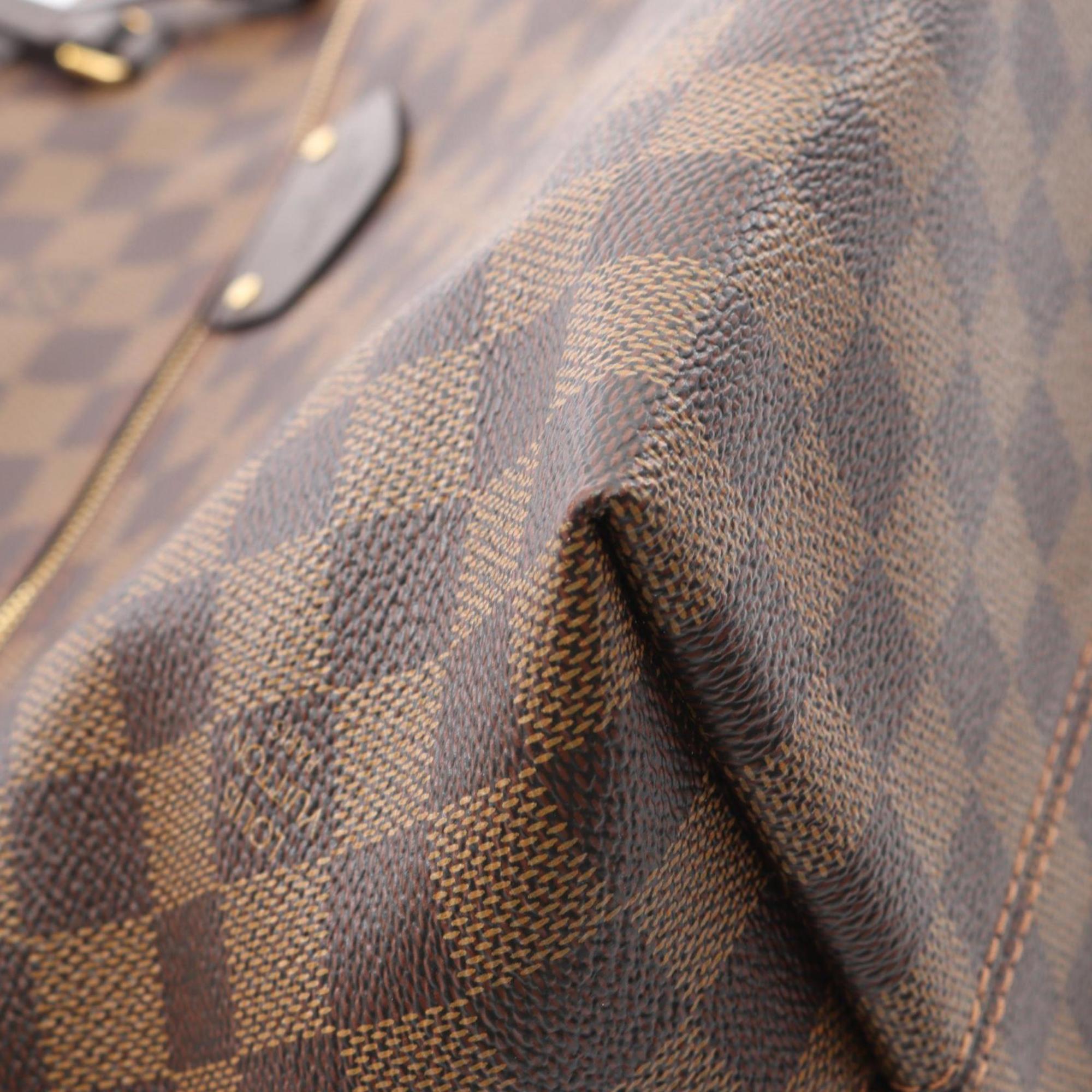 Louis Vuitton Brown Coated Canvas Leather Tote Bag (Pre-Owned)