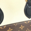 Louis Vuitton Brown Khaki Monogram White Monogram Handbag Tote Bag (Pre-Owned)