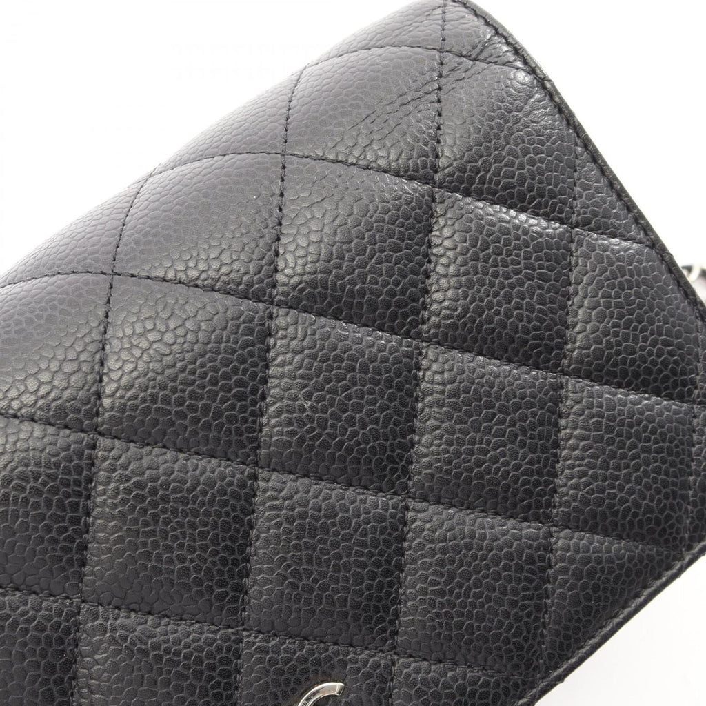 Chanel Black Grained Calfskin Handbag Shoulder Bag (Pre-Owned)