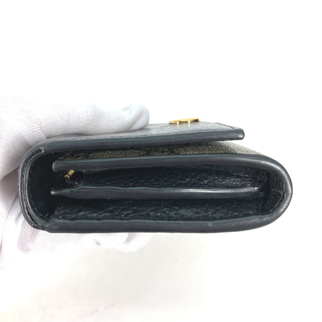 Gucci Beige Black Leather Pvc Wallet (Bi-Fold) (Pre-Owned)