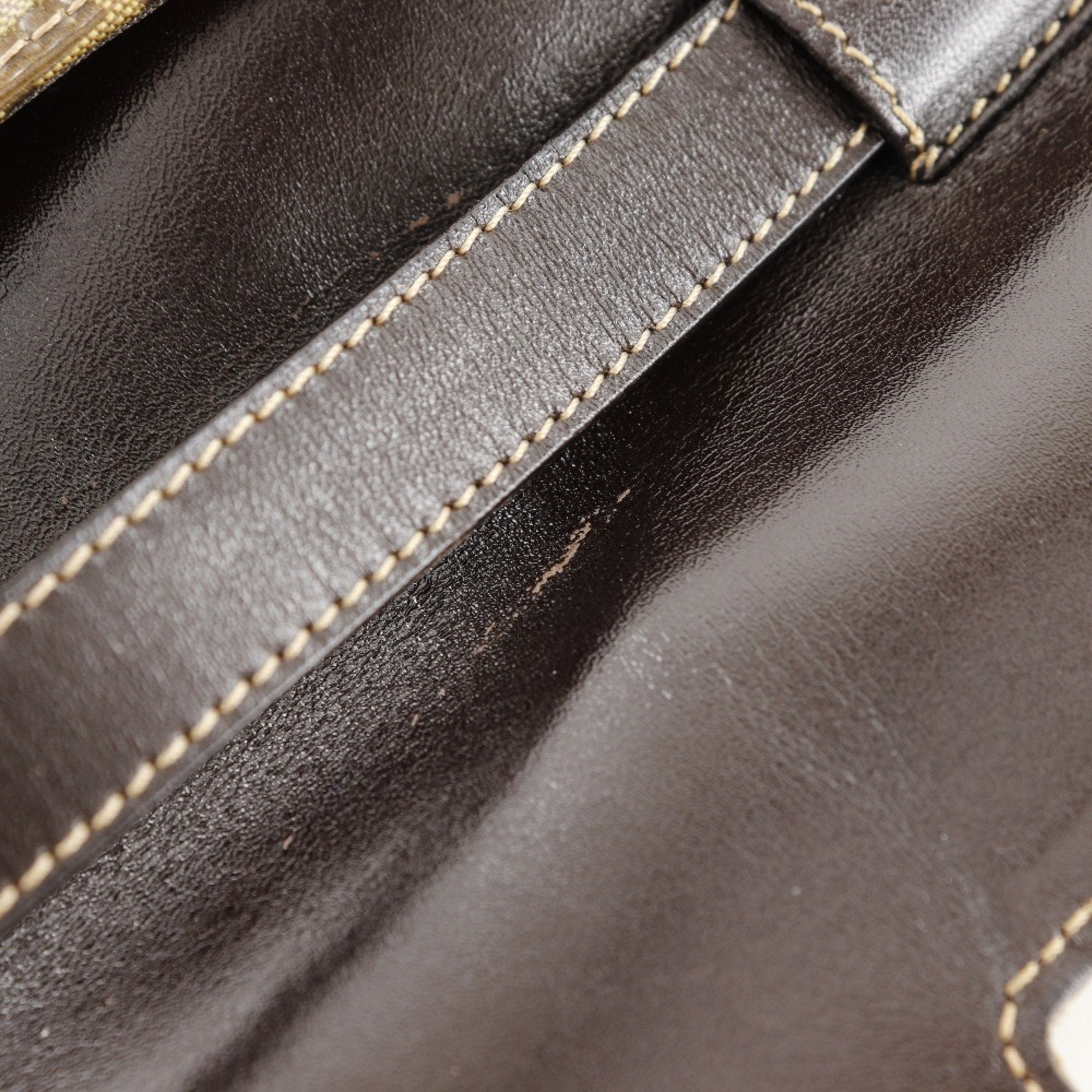 Fendi Brown Vinyl Shoulder Bag (Pre-Owned)