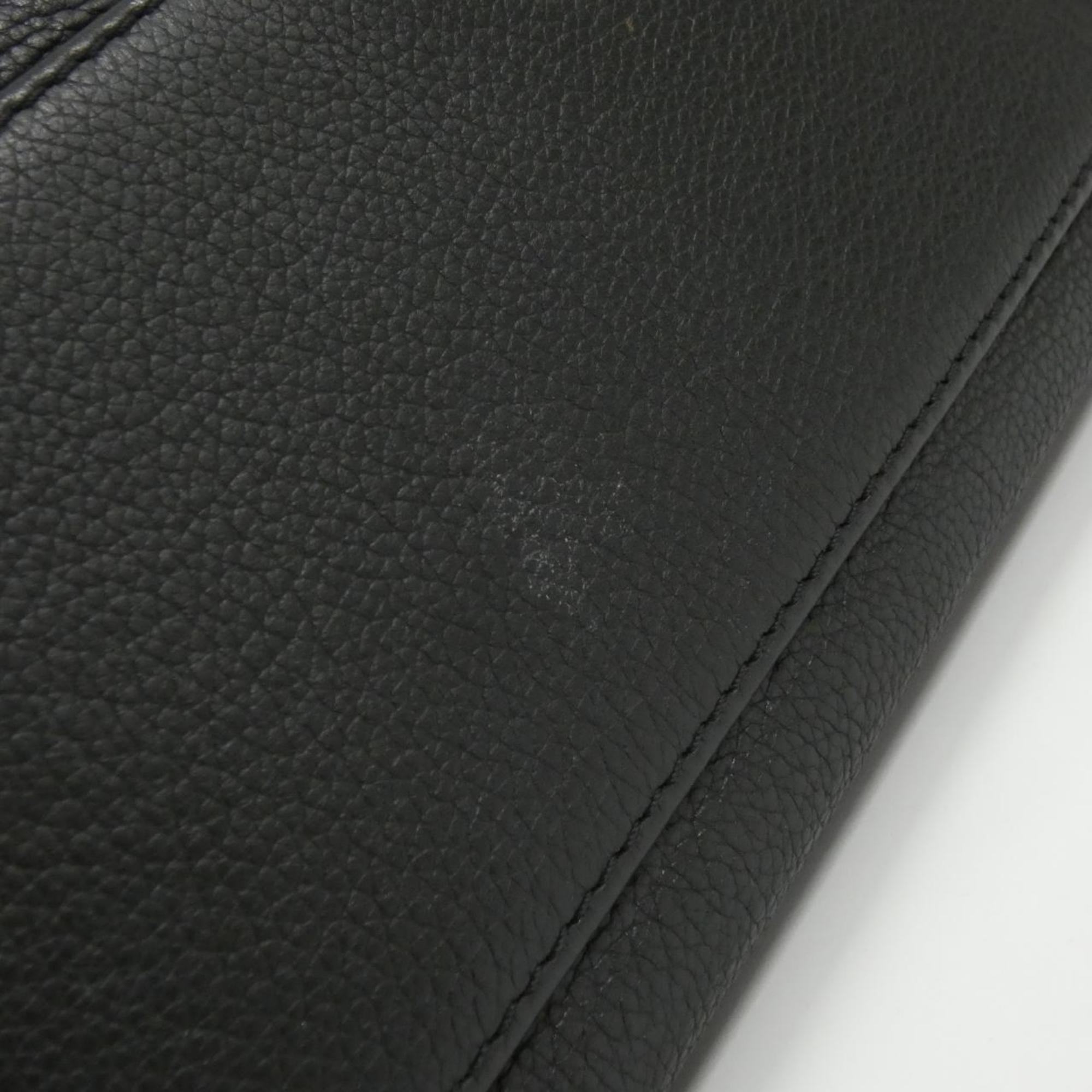 Louis Vuitton Black Coated Canvas Leather Handbag (Pre-Owned)