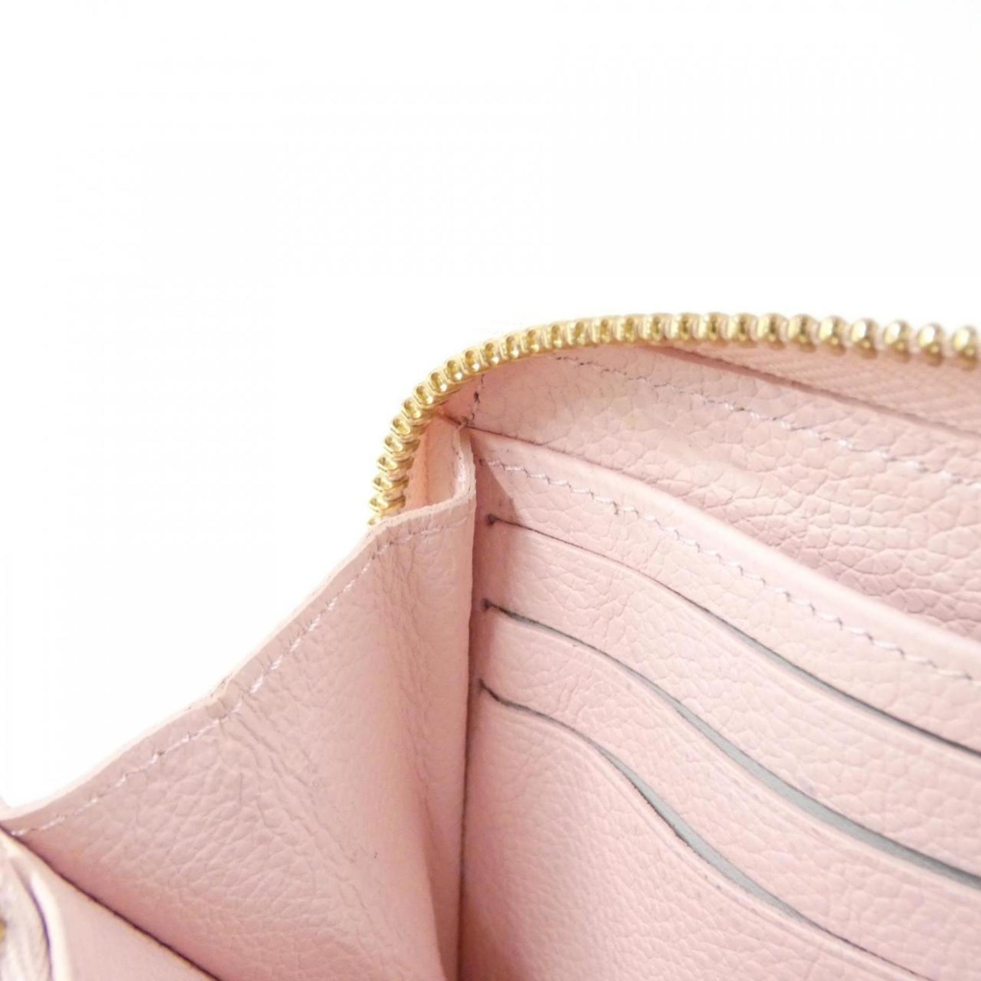 Louis Vuitton Light Pink Leather Long Wallet (Bi-Fold) (Pre-Owned)