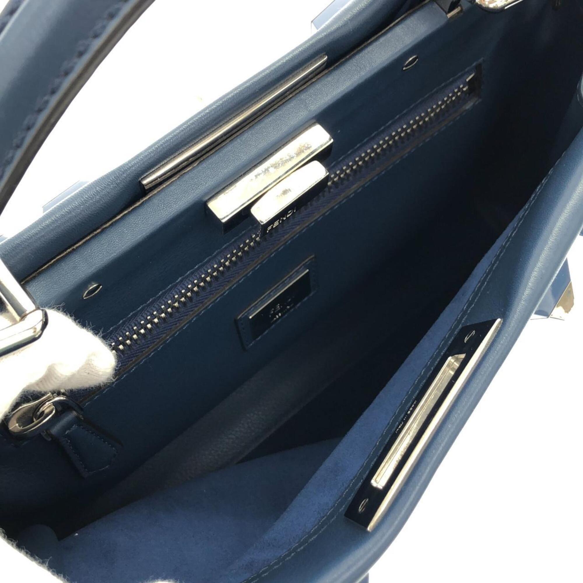 Fendi Blue Leather Handbag (Pre-Owned)