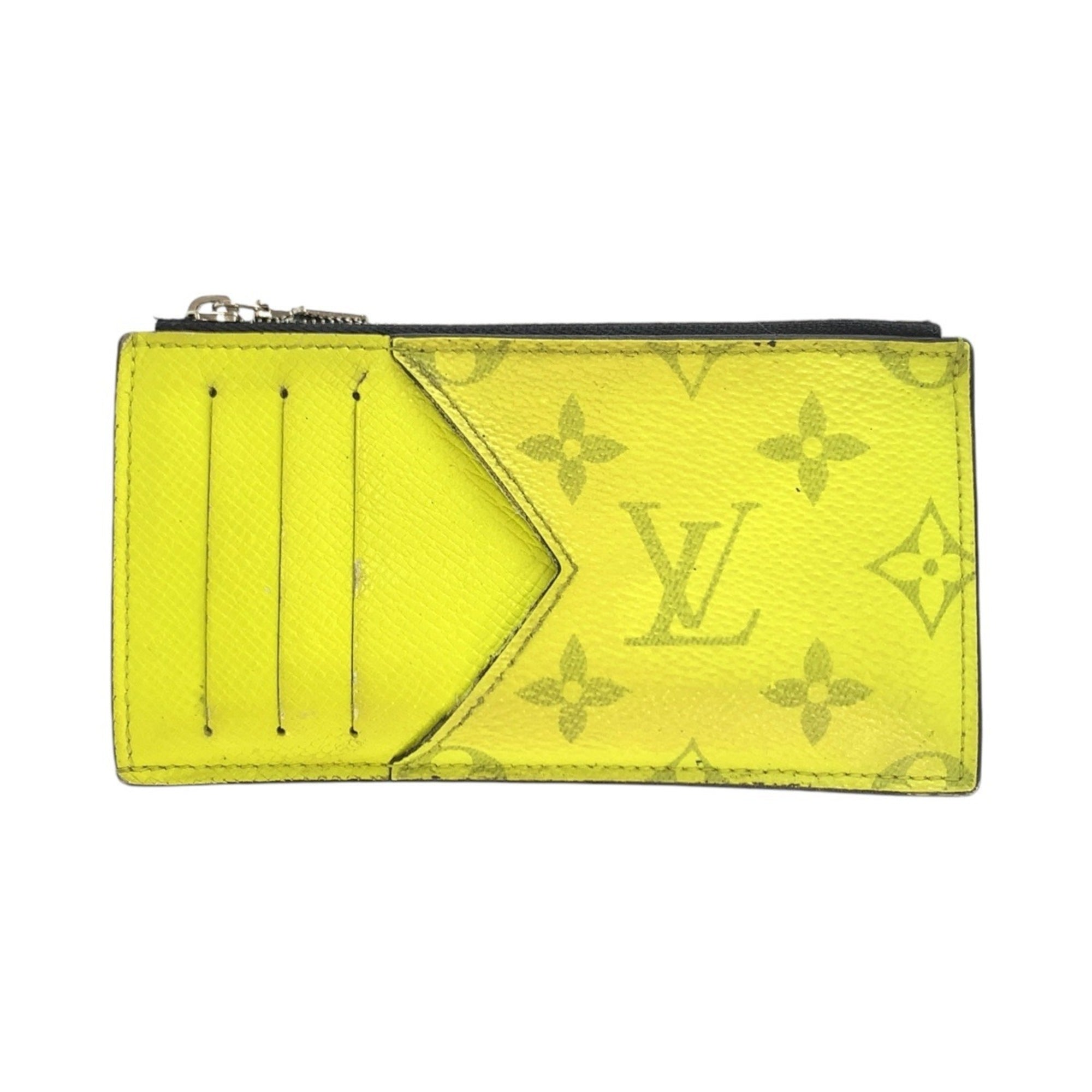 Louis Vuitton Taigarama Jaune Yellow Pvc Coin Purse/Coin Case (Pre-Owned)