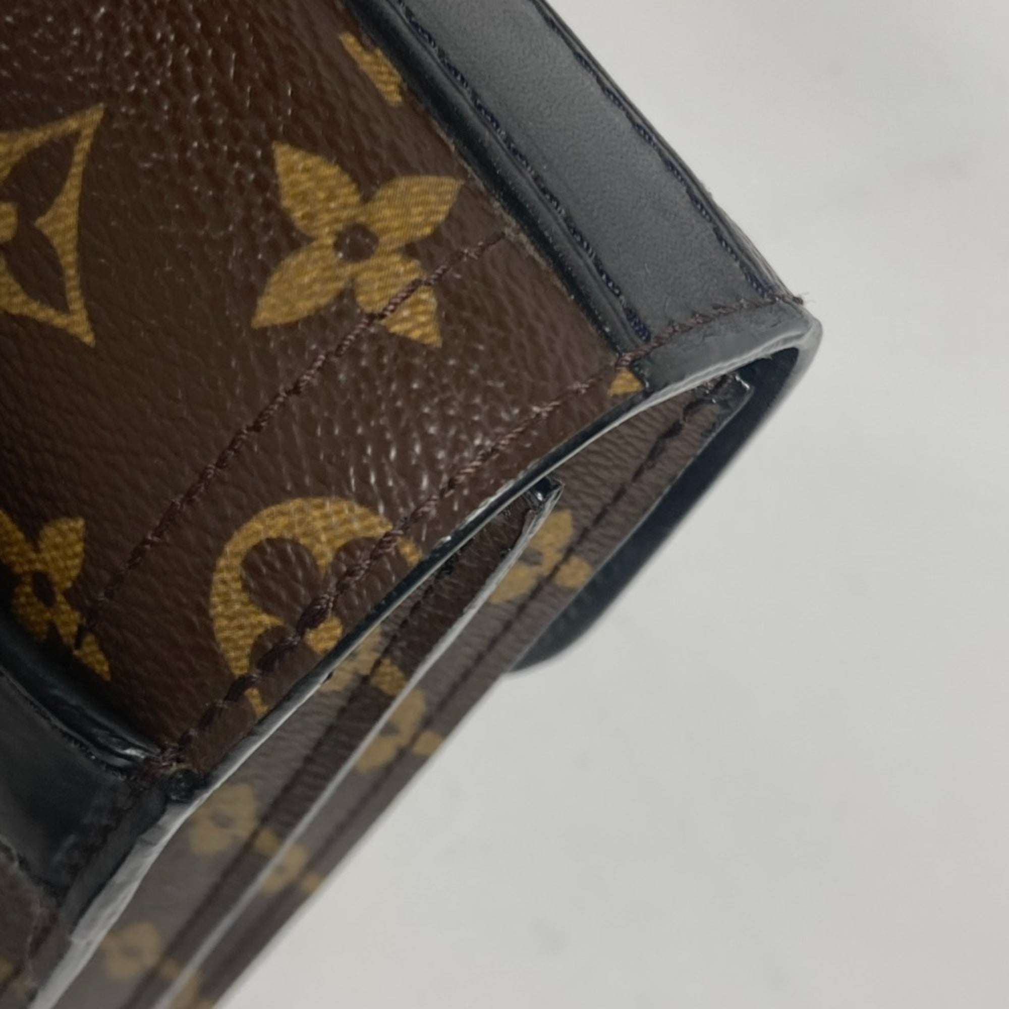 Louis Vuitton Black Brown Monogram Monogram Briefcase Handbag Tote Bag (Pre-Owned)