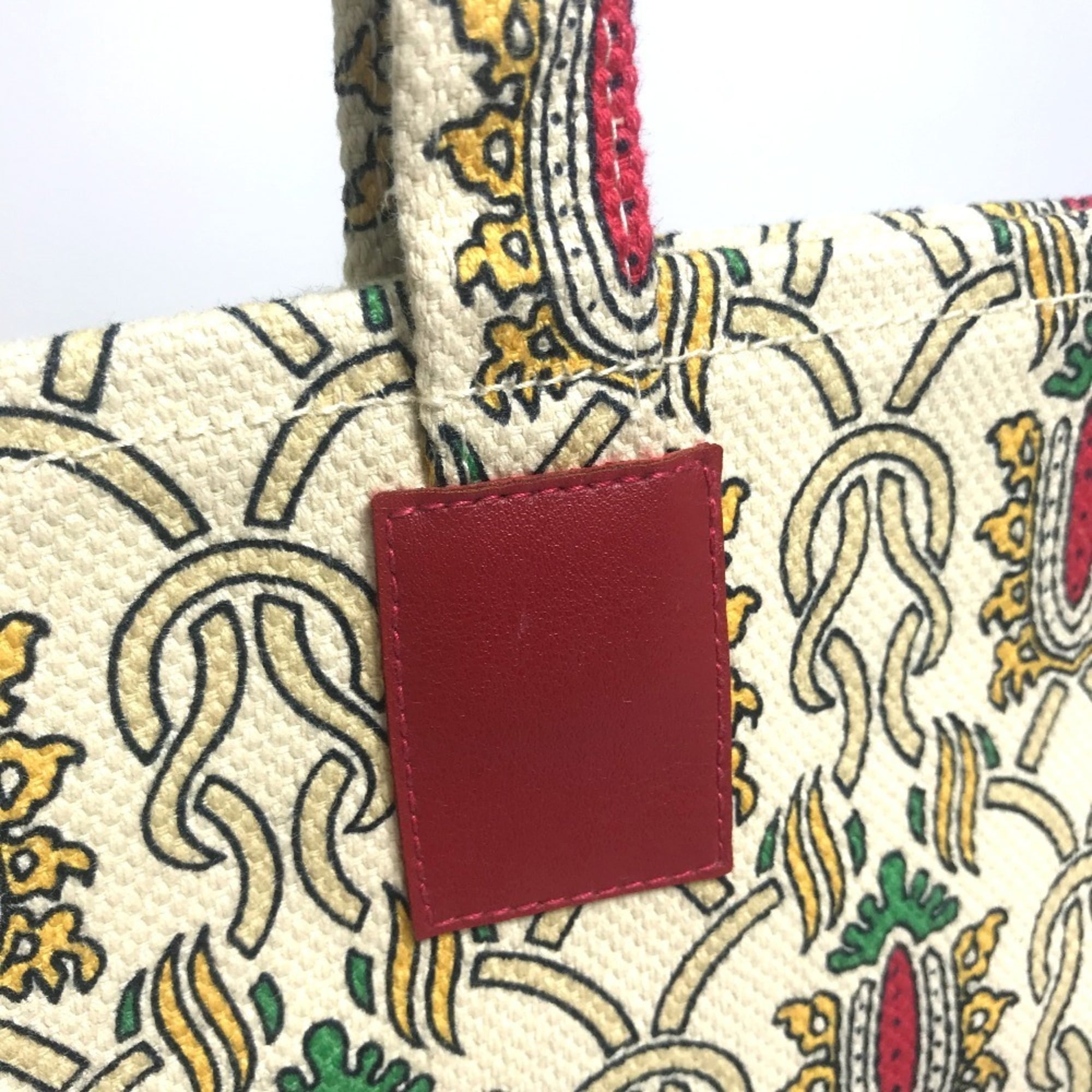 Gucci Multi-Color Canvas Shoulder Bag Tote Bag (Pre-Owned)