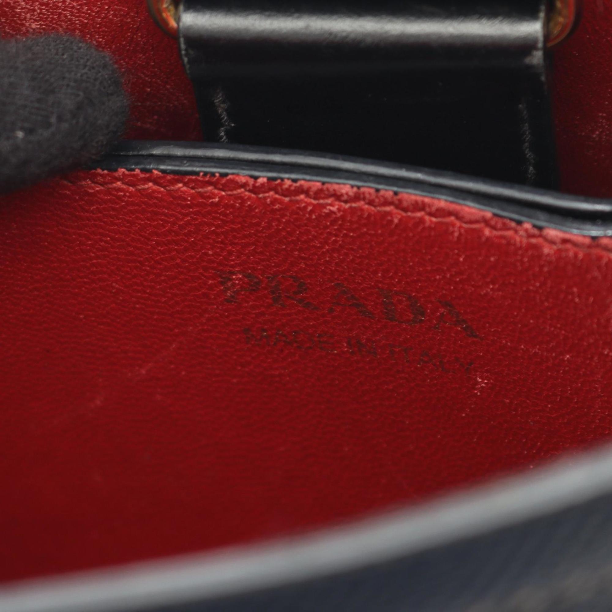 Prada Saffiano Black Leather Handbag (Pre-Owned)