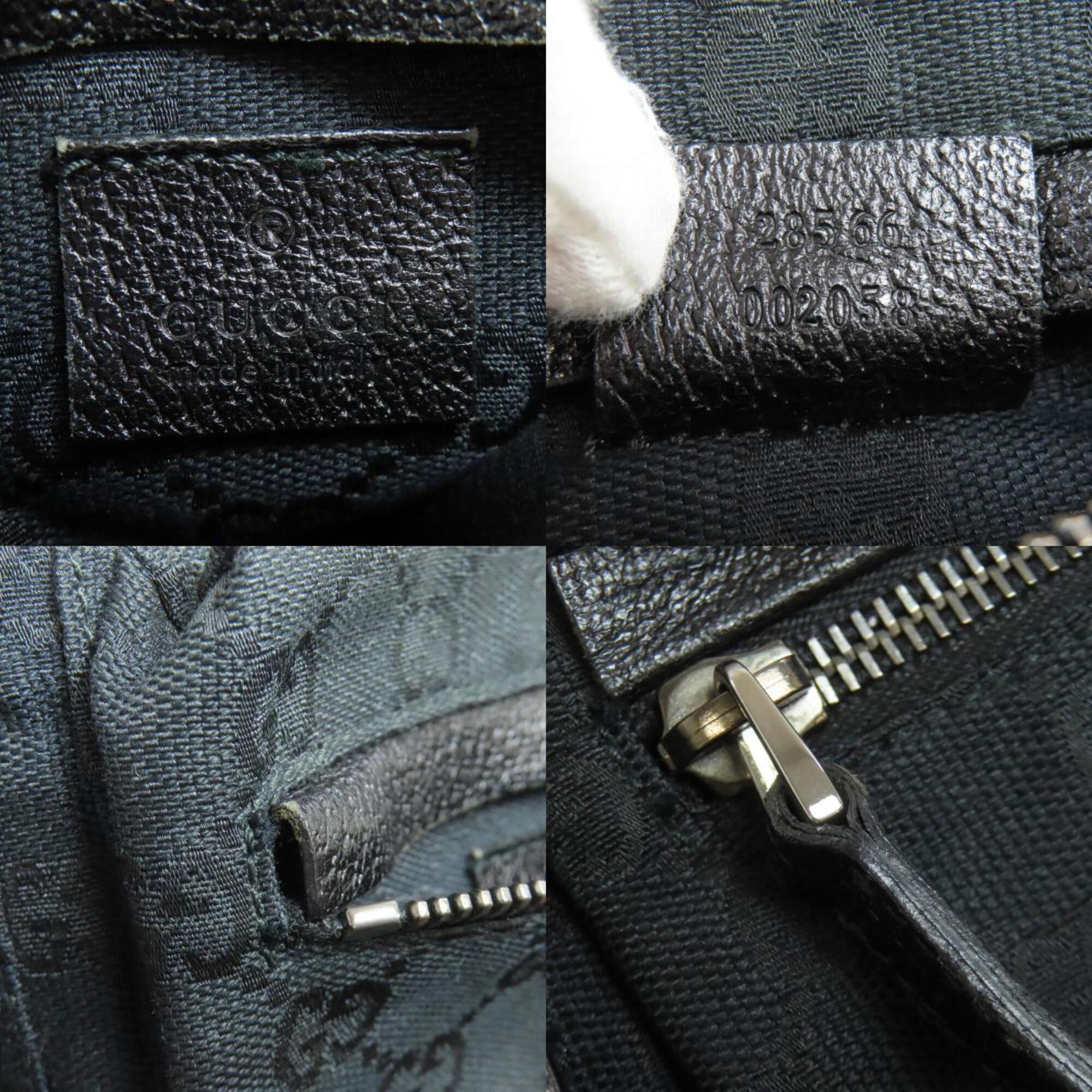 Gucci Black Canvas Leather Fanny Pack (Pre-Owned)