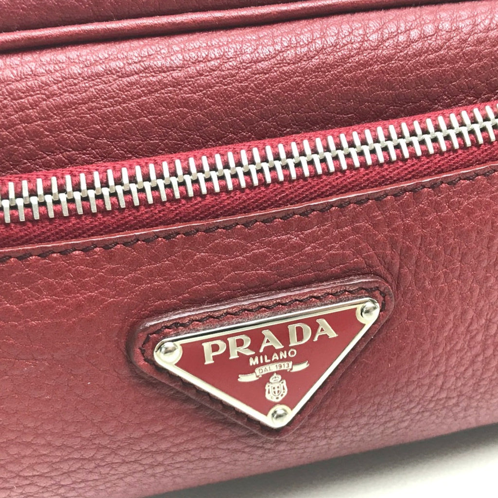 Prada Red Leather Pouch (Pre-Owned)