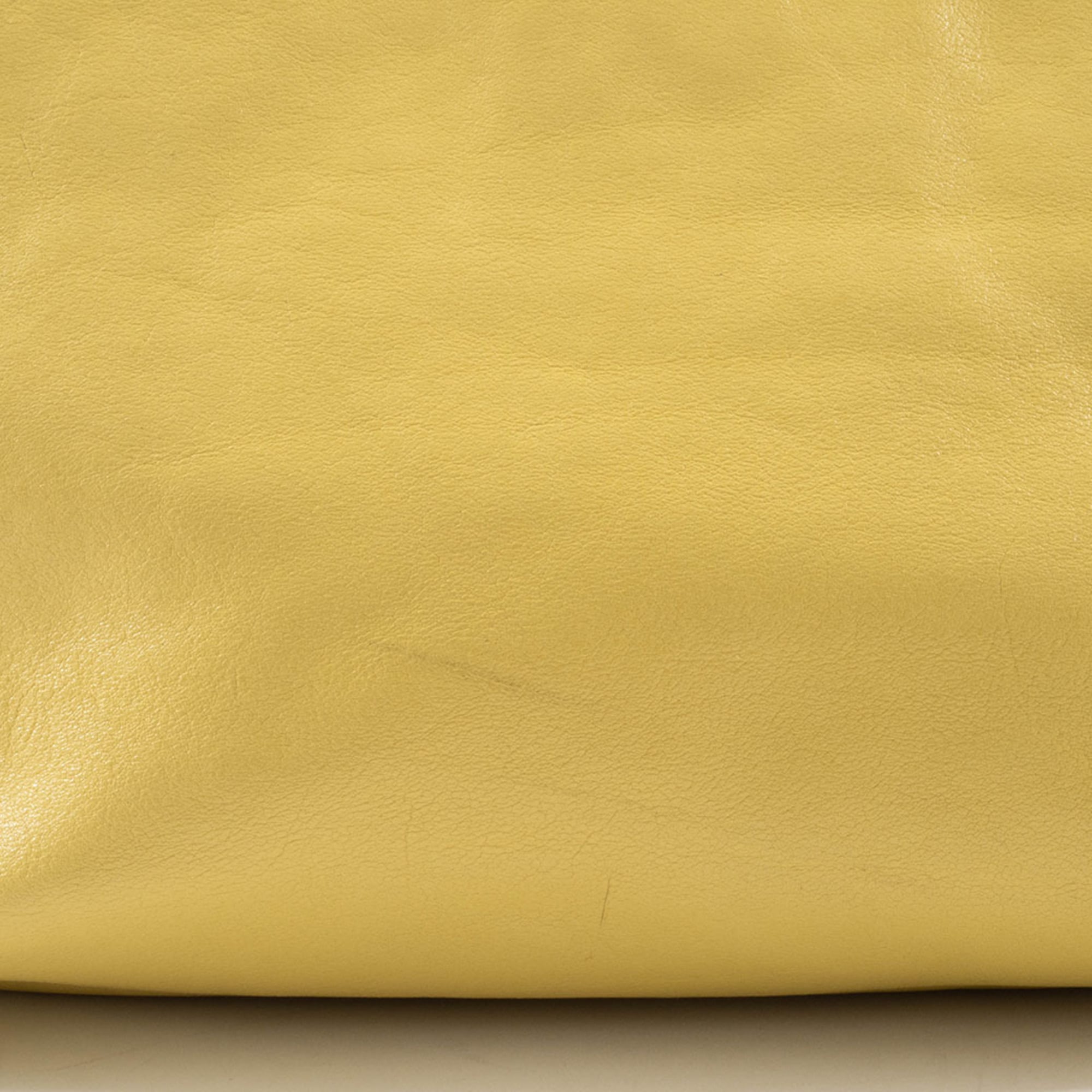 Bottega Veneta Yellow Leather Handbag (Pre-Owned)