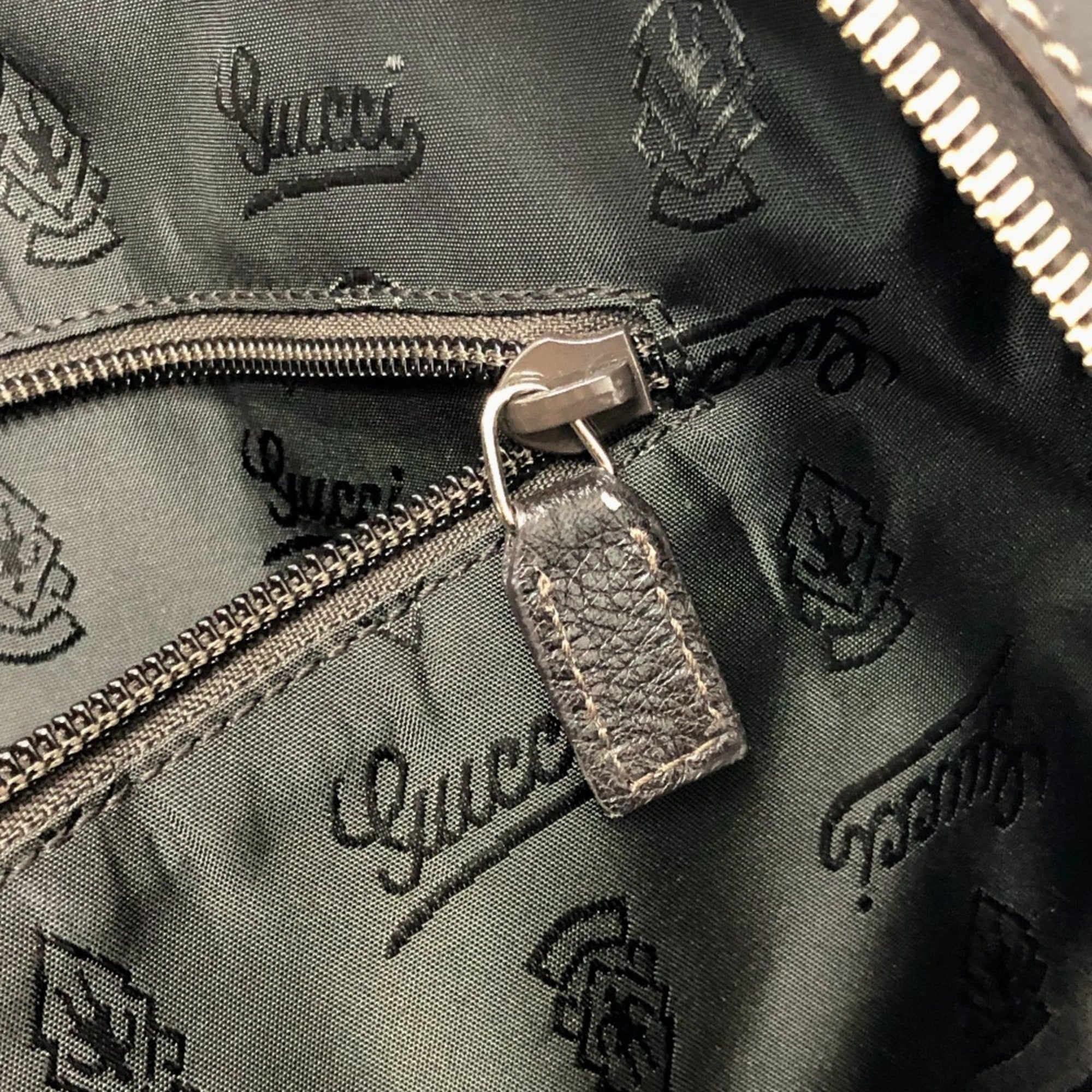 Gucci Brown Leather Briefcase Handbag (Pre-Owned)