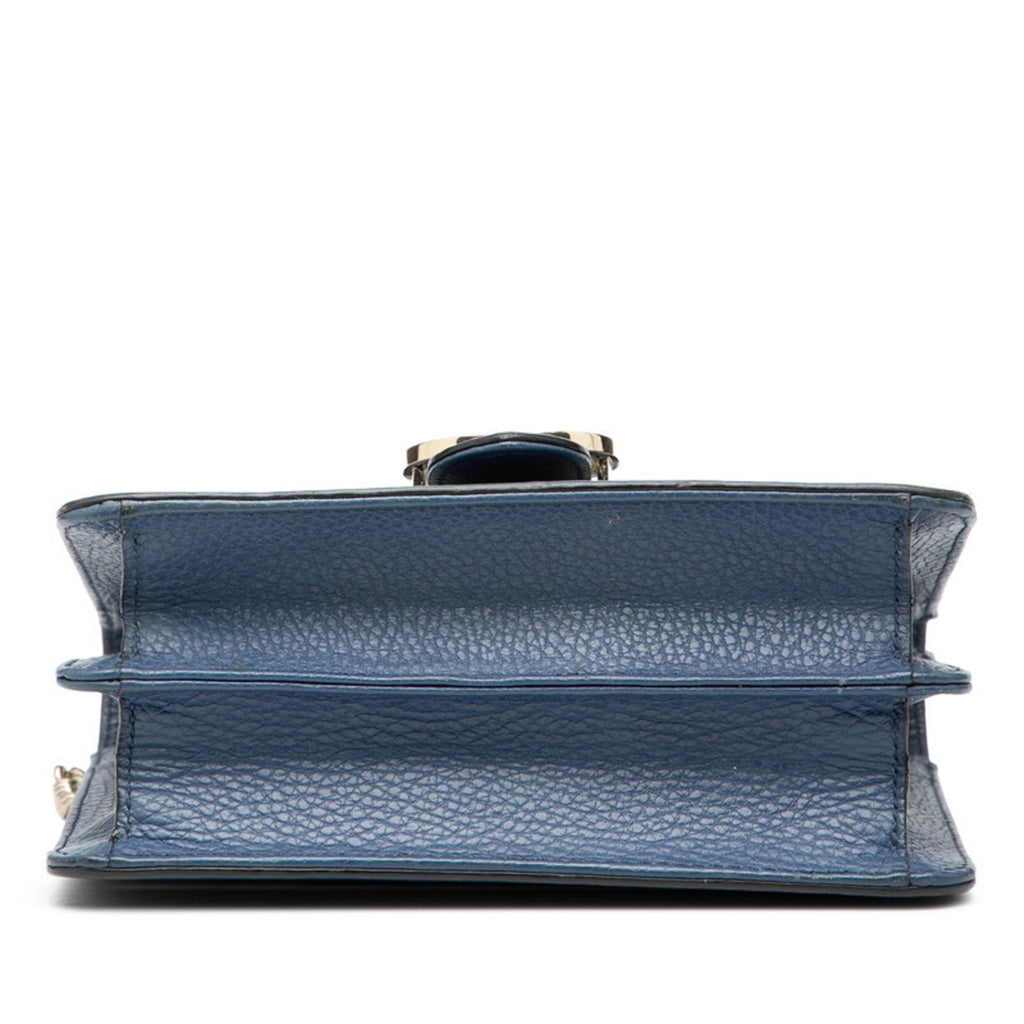 Gucci Blue Leather Shoulder Bag (Pre-Owned)
