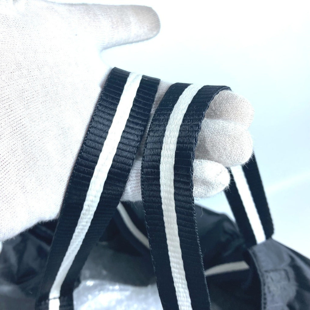 Chanel Black White Nylon Shoulder Bag (Pre-Owned)