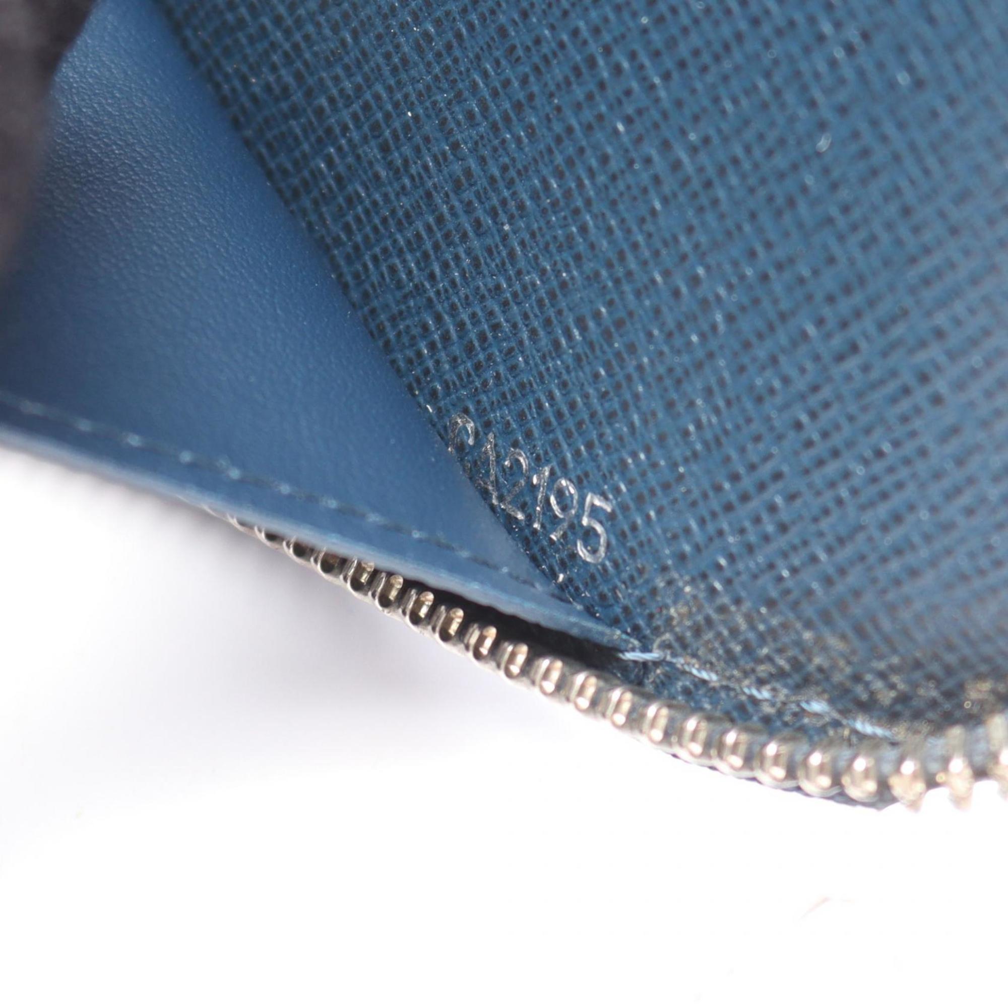 Louis Vuitton Navy Ocean Taiga Leather Long Wallet (Bi-Fold) (Pre-Owned)