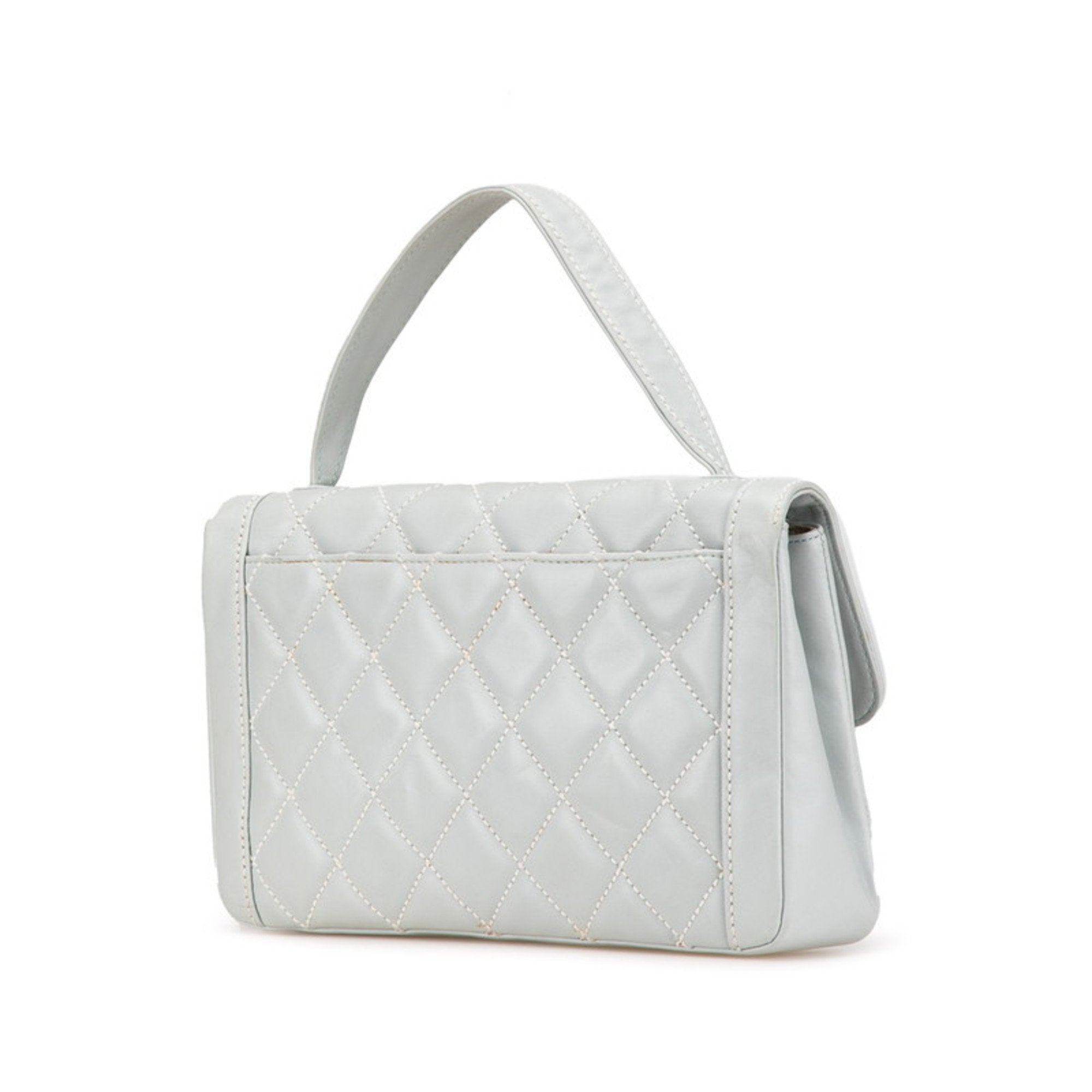 Chanel Blue Leather Handbag (Pre-Owned)