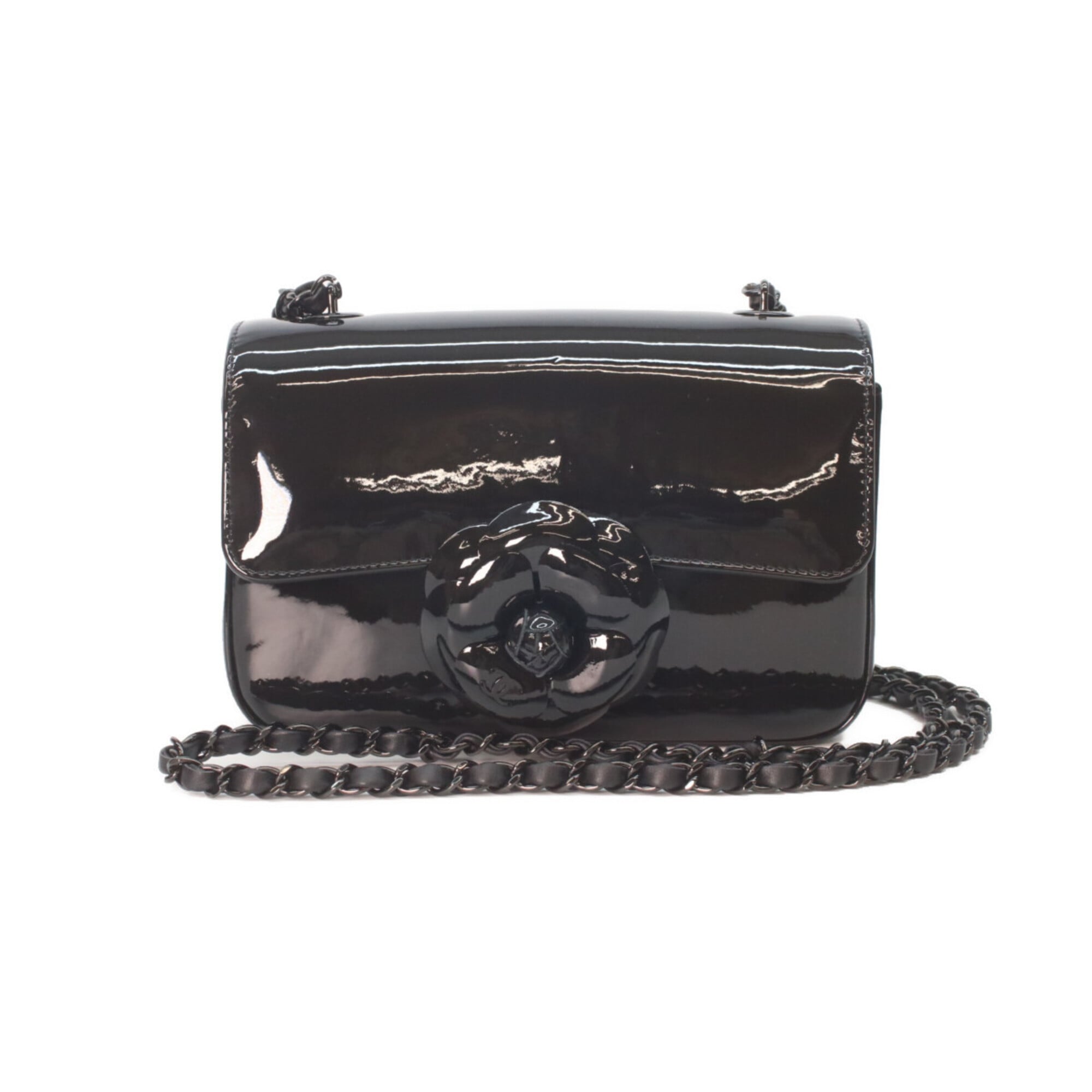 Chanel Black Patent Leather Shoulder Bag (Pre-Owned)