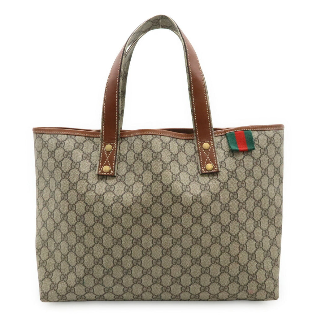 Gucci Beige Brown Gg Supreme Shoulder Bag Tote Bag (Pre-Owned)