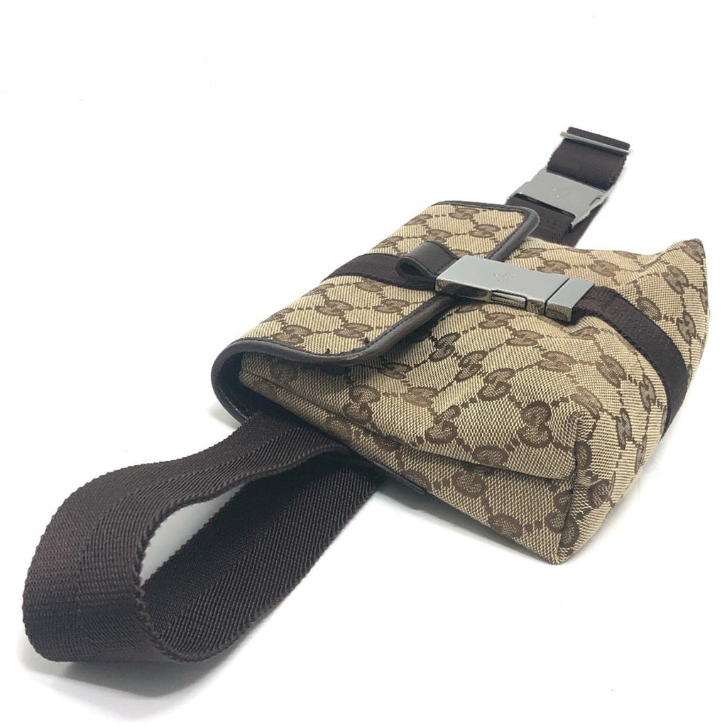 Gucci Beige Brown Gg Canvas Fanny Pack (Pre-Owned)