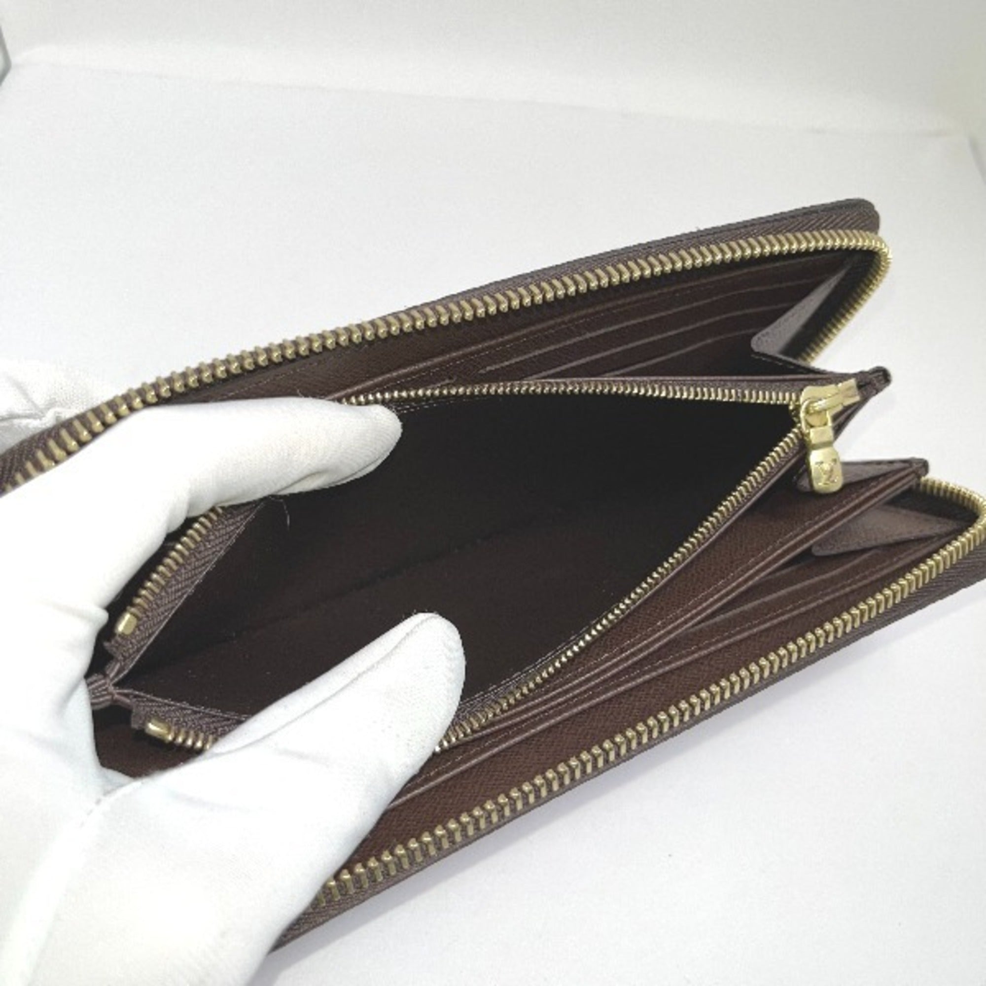 Louis Vuitton Brown Damier Canvas Long Wallet (Bi-Fold) (Pre-Owned)