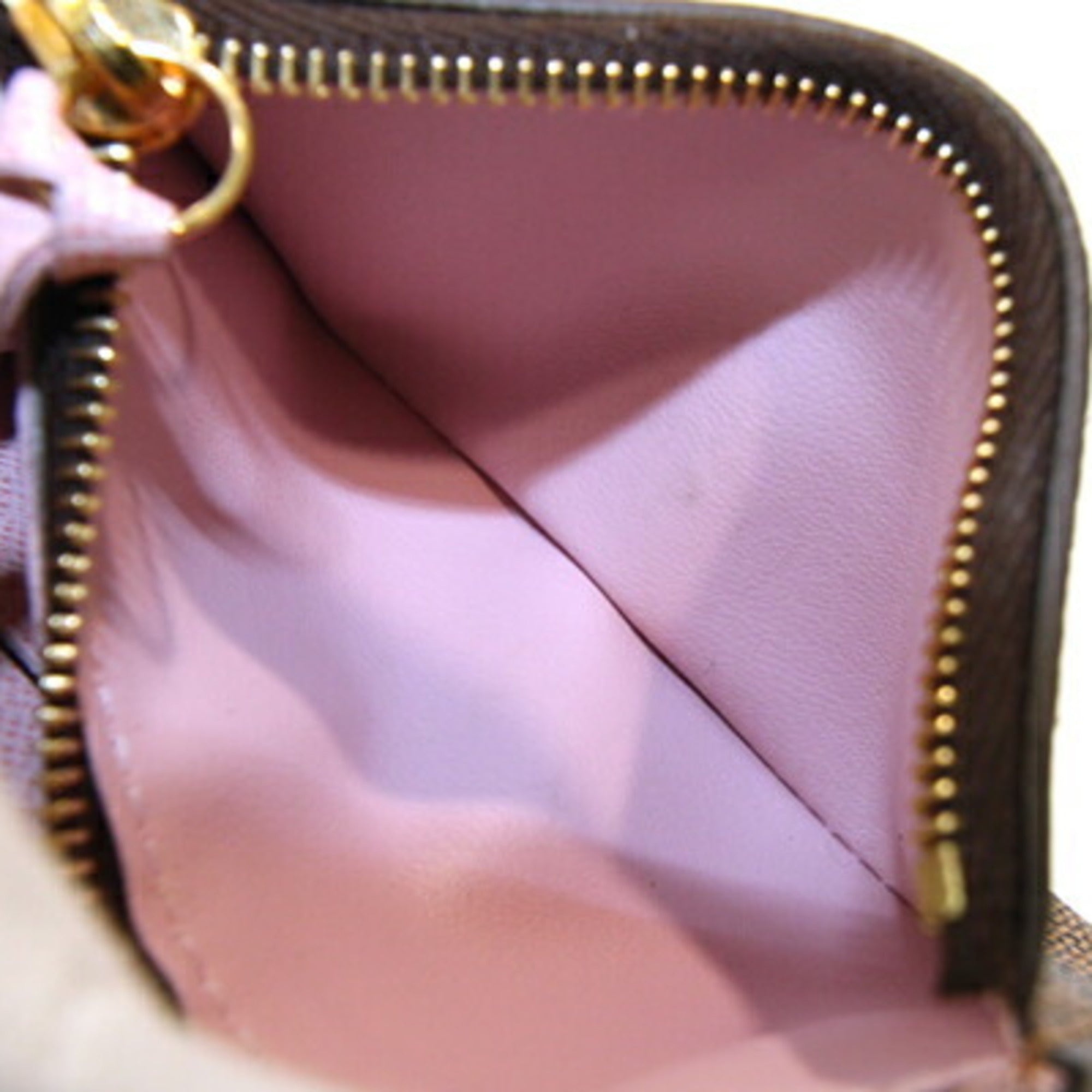 Louis Vuitton Damier Canvas Rose Ballerine Coin Purse/Coin Case (Pre-Owned)