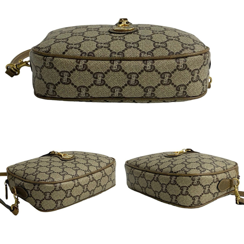 Gucci Brown Leather Pvc Pochette Shoulder Bag (Pre-Owned)