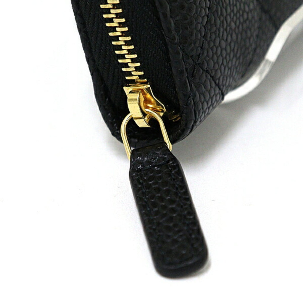 Chanel Black Leather Coin Purse/Coin Case (Pre-Owned)